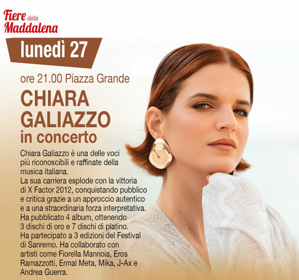 Chiara Galiazzo in concerto - Fiere della Maddalena 2026